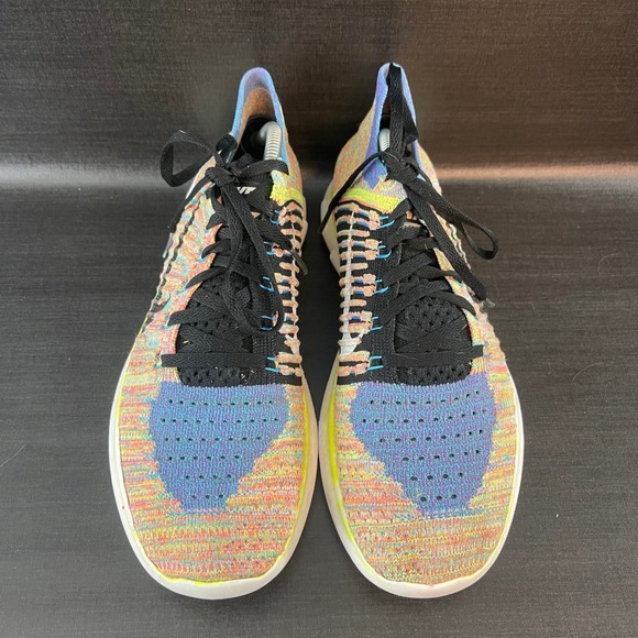 Nike Free RN Flyknit Women's size 10 Multicolor Rainbow Running Shoes 831070-102 - Picture 2 of 9